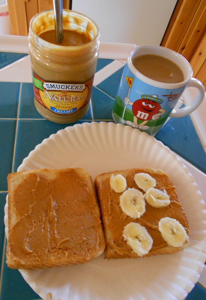 Coffee Banana Peanut Butter Honey Toast