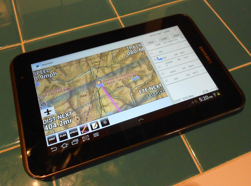 Samsung Galaxy Tab 2 EFB Electronic Flight Bag Sectional GPS