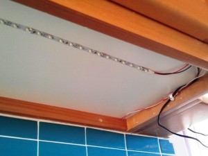 LED light strip cabinet kitchen