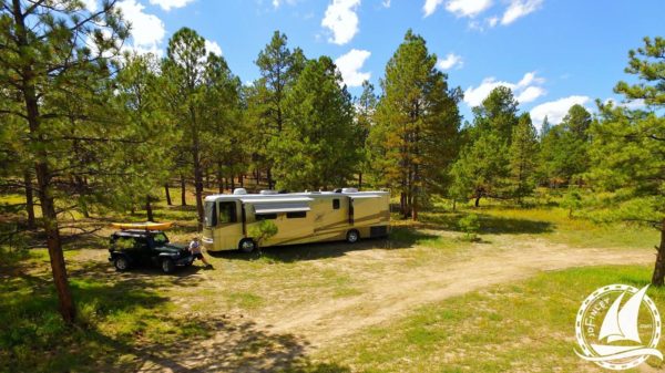 Newmar Dutch Star Carson National Forest Boondocking RV motorhome camping