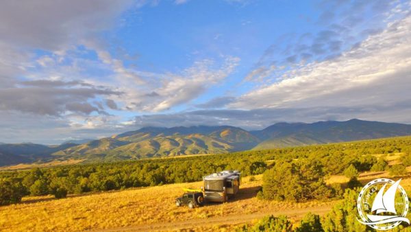 Newmar Dutch Star Boondocking Camping Solar RV Coach Mountains Colorado