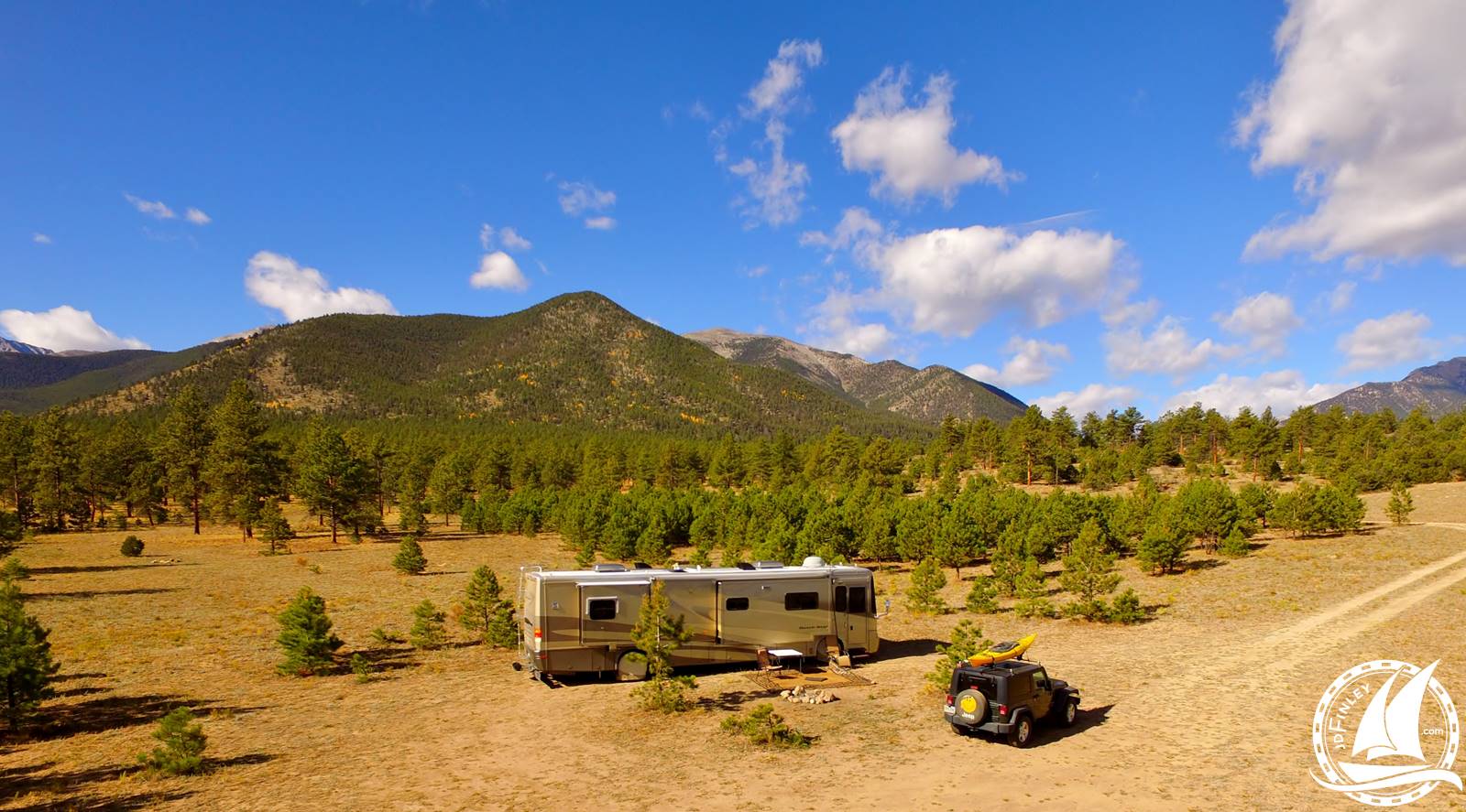 Newmar Dutch Star Camping Boondocking Gunnison National Forest solar