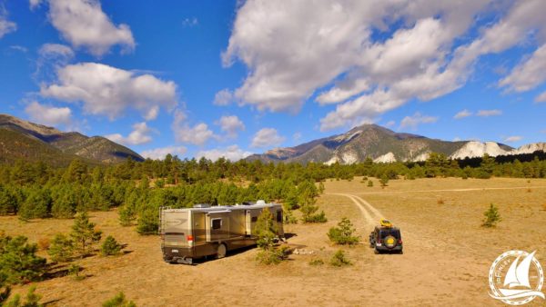 Newmar Dutch Star Camping Boondocking Gunnison National Forest solar