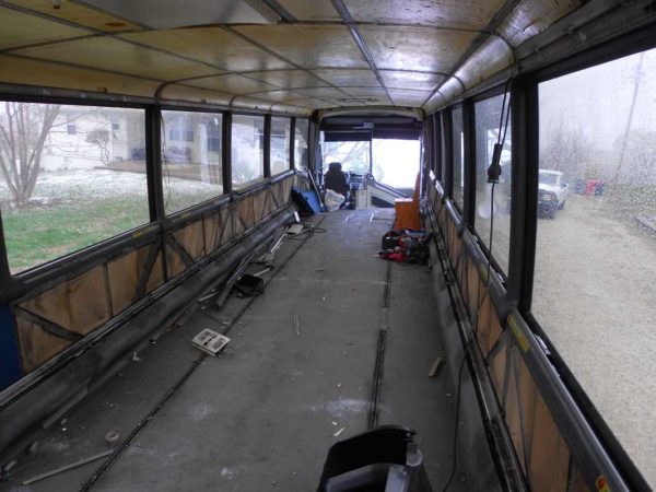 Missy MCI 102 EL3 conversion stripping interior