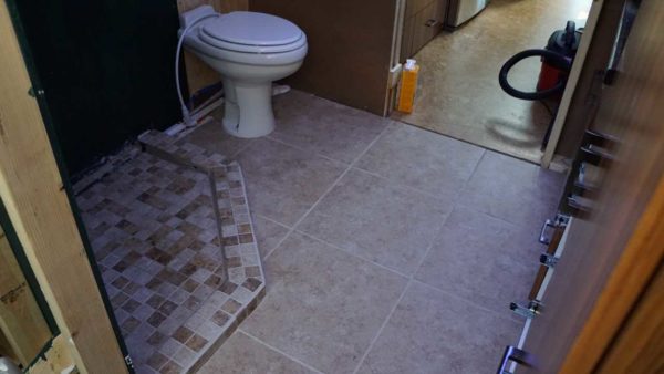 Missy Tile Floor Bathroom Shower Schluter Ditra heated floor