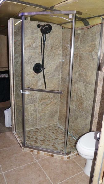 Missy Shower Bathroom Glass Tile Delta Porter In2ition Faucet Oil Rubbed Bronze