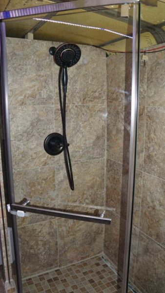 Missy Shower Bathroom Glass Tile Delta Porter In2ition Faucet Oil Rubbed Bronze