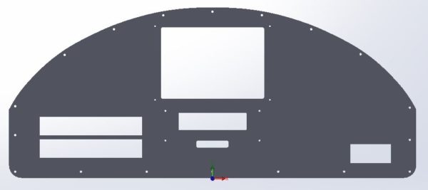 SolidWorks Vans RV-4 Instrument Panel 3D water jet