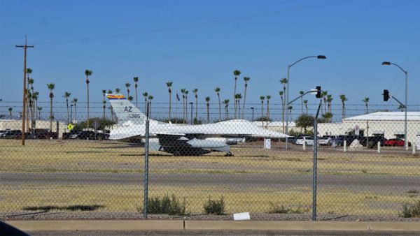 Bowser fuel F-16 fighter jet