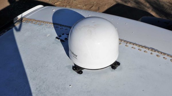 Missy bus conversion satellite TV antenna receiver DISH dicor roof coax