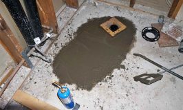 master bathroom toilet drain plumbing sewer concrete slab