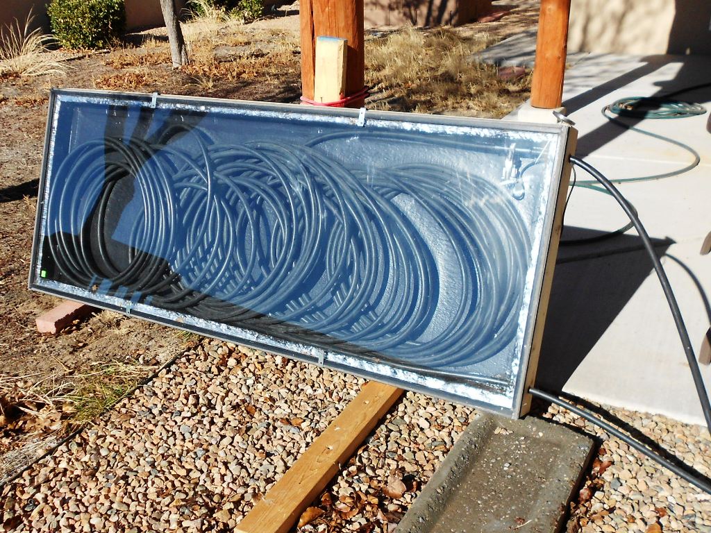 solar hot water collector tub pex tubing sun